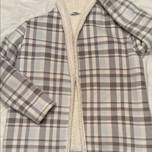 Plaid Sherpa Lined Cardigan
